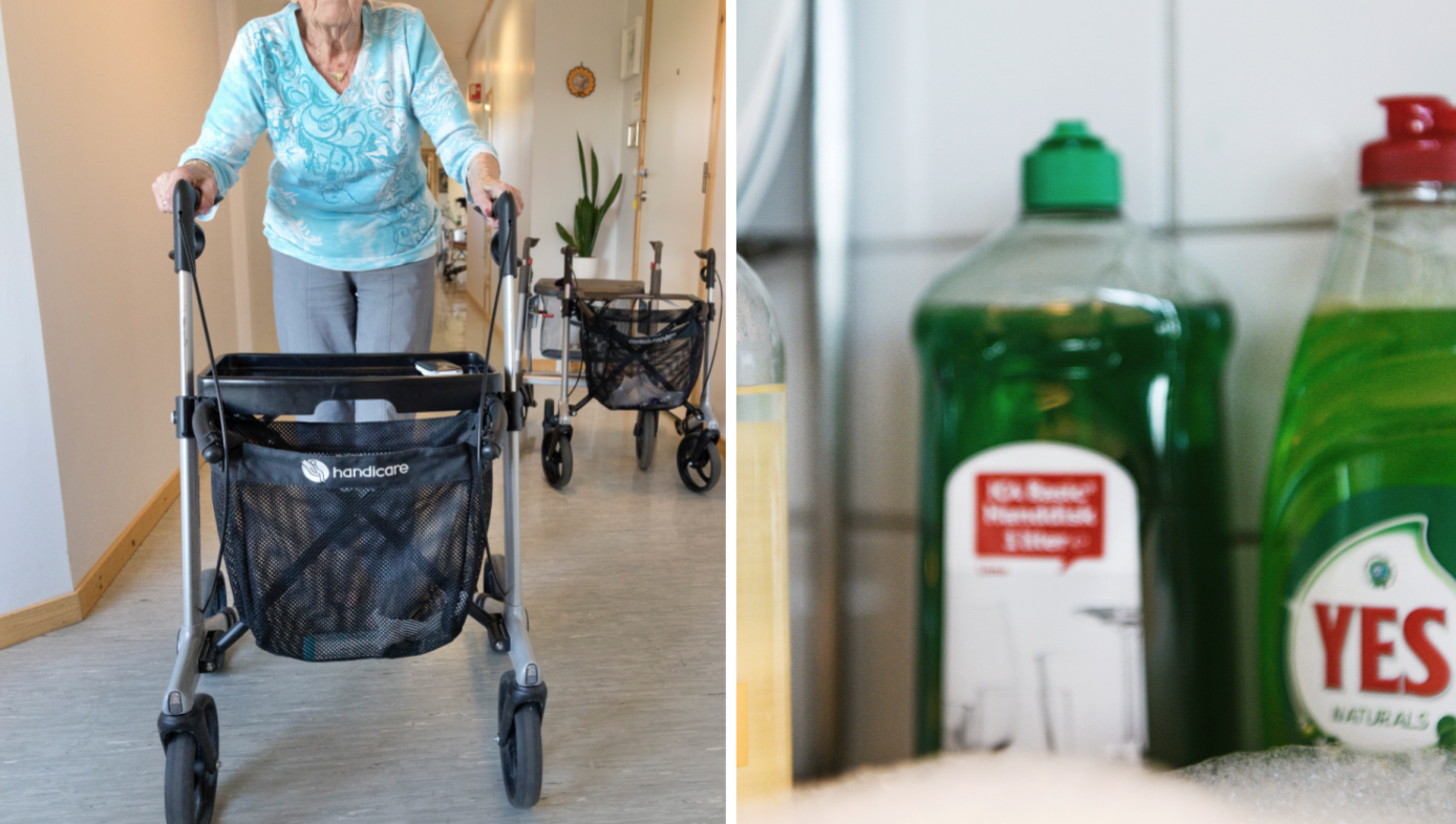 Personal på ett äldreboende i USA handmatade åldringar med diskmedel.